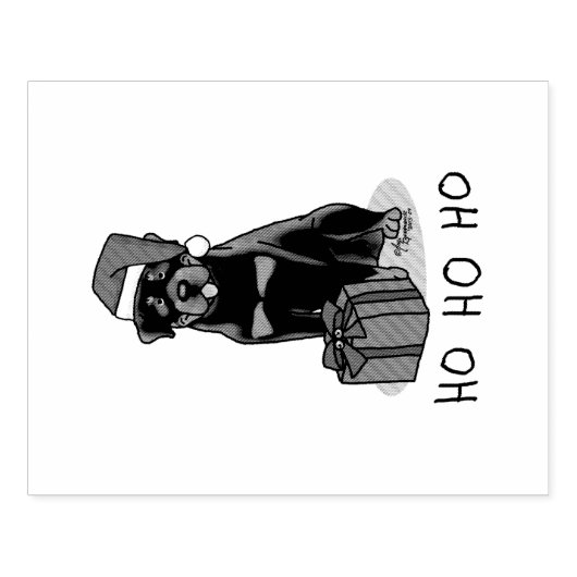 クリスマスサンタクロースハットロットワイラードッグおもしろい ラバースタンプ (インプリント)