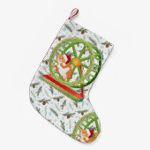 クリスマスサンタクロースハムスター スモールクリスマスストッキング (正面 (吊り時))