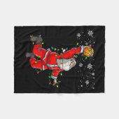 クリスマスサンタクロースバレーボールパジャマクリスマスメンズ フリースブランケット (正面(横))