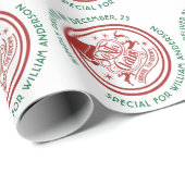 クリスマスサンタクロースパーソナライズされたの配達ラップ ラッピングペーパー (ロールコーナー)