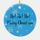 クリスマスサンタクロースポーラベアツリーオーナメント セラミックオーナメント (裏面)