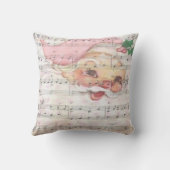 クリスマスサンタクロースヴィンテージ楽譜 クッション (裏面)