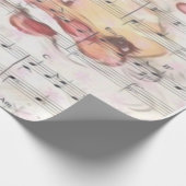 クリスマスサンタクロースヴィンテージ楽譜 ラッピングペーパー (角)