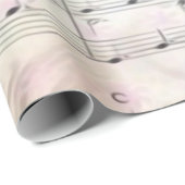 クリスマスサンタクロースヴィンテージ楽譜 ラッピングペーパー (ロールコーナー)