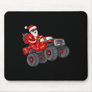 クリスマスサンタクロース乗馬モンスタートラックボーイズ木 マウスパッド