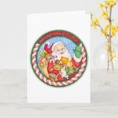 クリスマスサンタクロース会 カード (黄色い花)