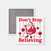 クリスマスサンタクロース信じズ マグネット (正面/裏面)