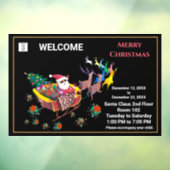 クリスマスサンタクロース営業時間のパーソナライズ ウィンドウサイン (シート3)