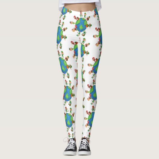 クリスマスサンタクロース小人 レギンス (正面)