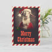 クリスマスサンタクロース山羊 シーズンカード (スタンド正面)