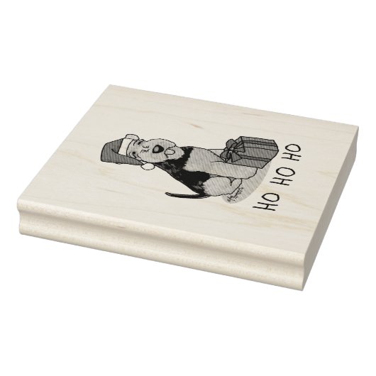 クリスマスサンタクロース帽子ウェルシュテリア犬かわいい ラバースタンプ (スタンプ)