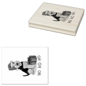 クリスマスサンタクロース帽子ウェルシュテリア犬かわいい ラバースタンプ (押印)