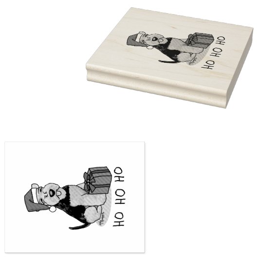 クリスマスサンタクロース帽子ウェルシュテリア犬かわいい ラバースタンプ (押印)