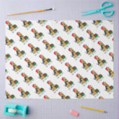 クリスマスサンタクロース帽子ウェルシュテリア犬かわいい 薄葉紙 (クラフト)