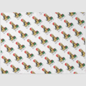クリスマスサンタクロース帽子ウェルシュテリア犬かわいい 薄葉紙 (正面)
