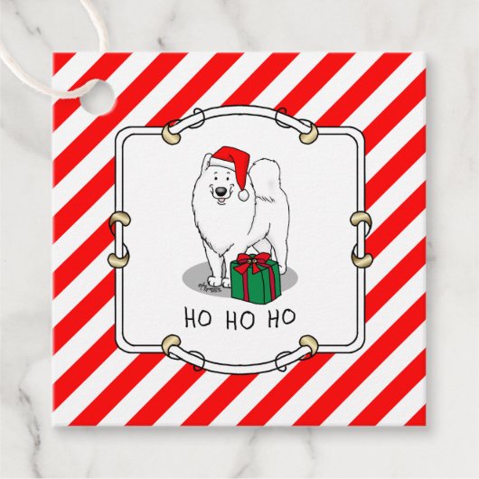 クリスマスサンタクロース帽子サモイドグッズ フェイバータグ (正面)