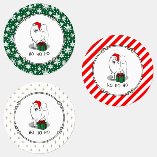 クリスマスサンタクロース帽子サモイドグッズ ラベル (グループ)