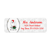 クリスマスサンタクロース帽子サモイドグッズ ラベル (正面)