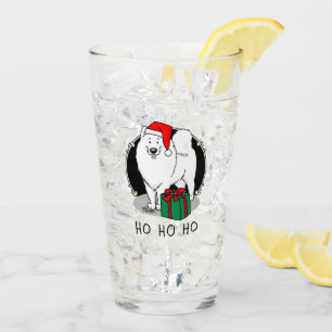 クリスマスサンタクロース帽子サモイドドおもしろいッグ タンブラーグラス
