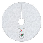 クリスマスサンタクロース帽子サモイドドおもしろいッグ フリース ツリースカート (正面)