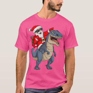 クリスマスサンタクロース恐竜Tレックス少年K Tシャツ