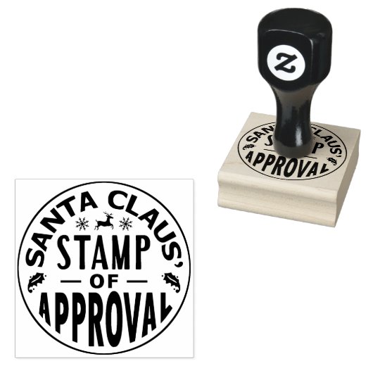 クリスマスサンタクロース承認のスタンプおもしろいv3 ラバースタンプ (押印)