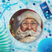 クリスマスサンタクロース紙プレート ペーパープレート (パーティー)