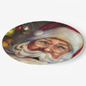 クリスマスサンタクロース紙プレート ペーパープレート (アングル)