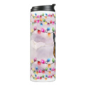 クリスマスサンタクロース羊飼い犬の頭 タンブラー (回転左)