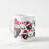 クリスマスサンタクロース聖ベルナルドペットドッグヘッド コーヒーマグカップ (正面左)