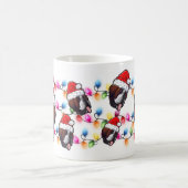 クリスマスサンタクロース聖ベルナルドペットドッグヘッド コーヒーマグカップ (中央)