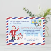 クリスマスサンタクロース航空便エンベロープパーティー 招待状 (スタンド正面)