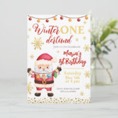 クリスマスサンタクロース誕生日招待状 招待状 (スタンド正面)