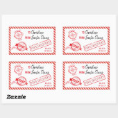 クリスマスサンタクロース贈り物の北極の配達 長方形シール (シート)