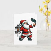 クリスマスサンタクロース遊のディスクゴルフパジャマXma カード (黄色い花)