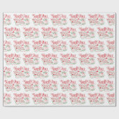 クリスマスサンタクロース配信ノースポール表現 ラッピングペーパー (フラット)