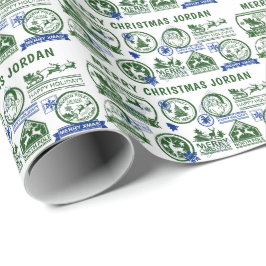 クリスマスサンタクロース配信ノースポール表現 ラッピングペーパー