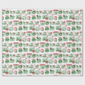 クリスマスサンタクロース配信ノースポール表現 ラッピングペーパー (フラット)