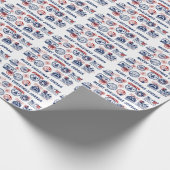 クリスマスサンタクロース配信ノースポール表現 ラッピングペーパー (角)