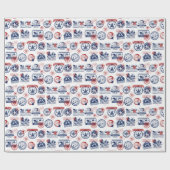 クリスマスサンタクロース配信ノースポール表現 ラッピングペーパー (フラット)