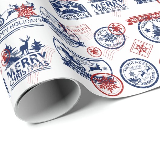 クリスマスサンタクロース配信ノースポール表現 ラッピングペーパー (ロールコーナー)
