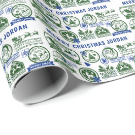 クリスマスサンタクロース配信ノースポール表現 ラッピングペーパー