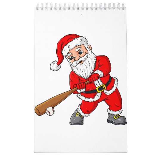 クリスマスサンタクロース野球投手ボーイズT カレンダー (カバー)