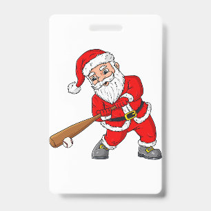 クリスマスサンタクロース野球投手ボーイズT バッジ
