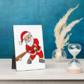 クリスマスサンタクロース野球投手ボーイズT フォトプラーク (側面)