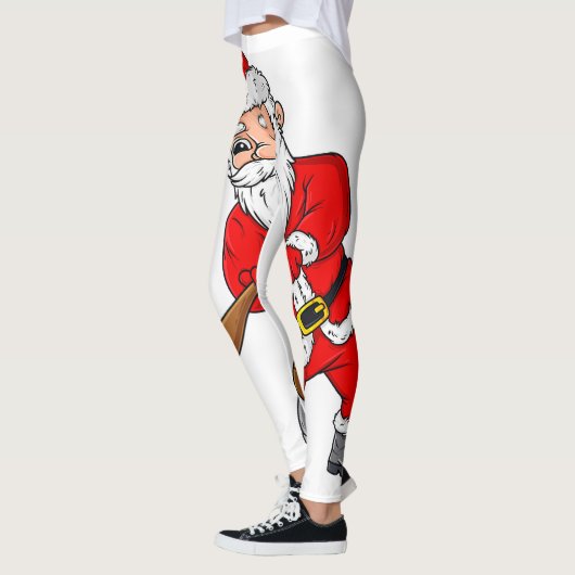 クリスマスサンタクロース野球投手ボーイズT レギンス (左)