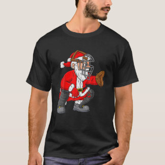 クリスマスサンタクロース野球捕手ボーイズクリスマス Tシャツ