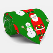 クリスマスサンタクロース雪だるまかわいい ネクタイ (ロール)
