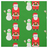 クリスマスサンタクロース雪だるまかわいい ファブリック (見本)
