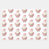 クリスマスサンタクロース雪だるま ラッピングペーパーシート (正面)